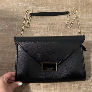 Kate Spade Black Crossbody Bag with Gold Accents